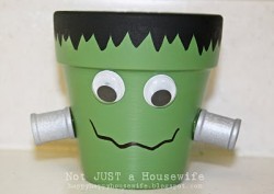Frankenstein Clay Pot Candle Holders