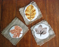 Plaster Leaf Prints