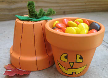 Pumpkin and Jack-o'-Lantern Pots