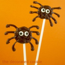 Chocolate Spider Pops