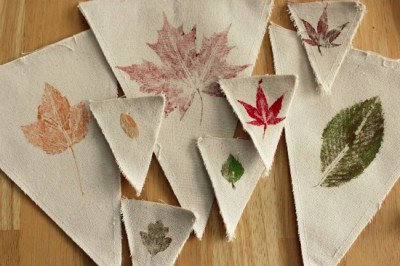 Leaf Stamped Fall Banner