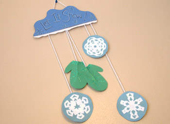 Mitten and Snowflake Wall Hanging