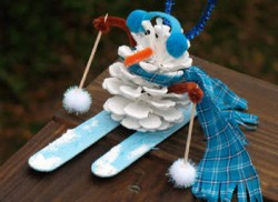 Pinecone Snowman