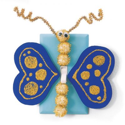 Golden Butterfly Switch Plate