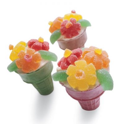 Flower Cupcakes in a Cone