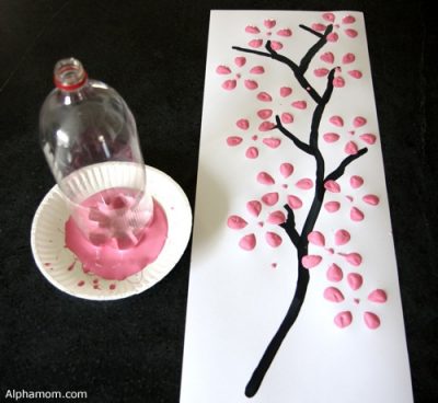 Soda Bottle Cherry Blossoms