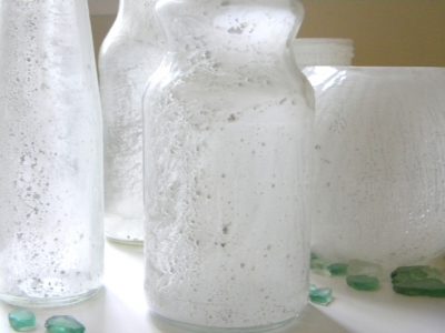 Craft Ideas Glass Bottles on Make Your Own Beach Or Sea Glass Bottles Using Mod Podge And Dirt  A