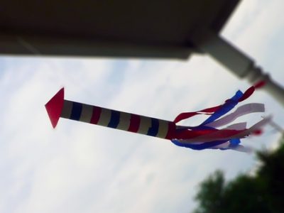 Patriotic Rocket Wind Catcher