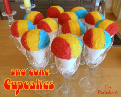Sno Cone Cupcakes