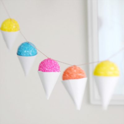 Faux Snow Cone Garland