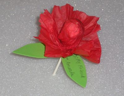 Flower Lollipop Valentine