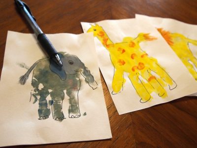 Handprint Zoo Animals