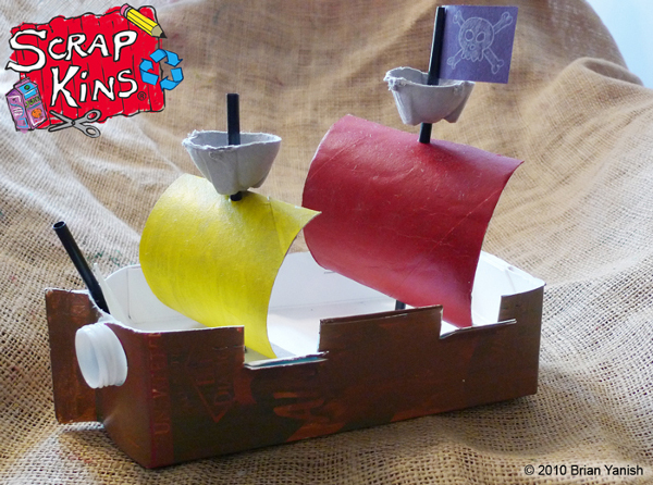 Milk Carton Pirate Ship | Fun Family CraftsFun Family Crafts