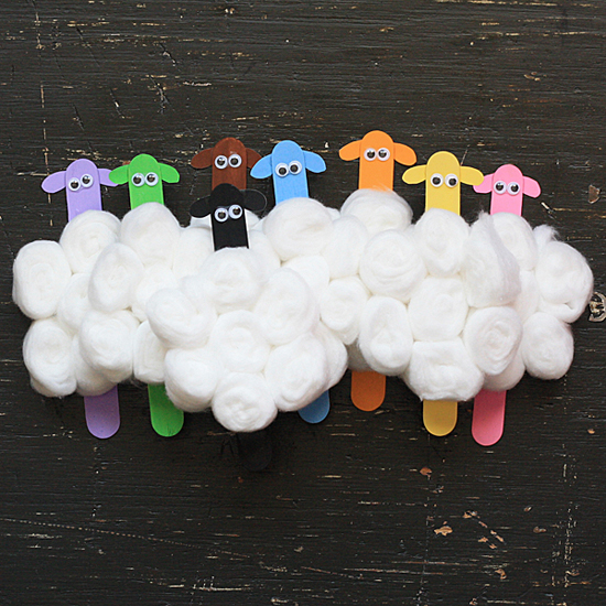 Craft Stick Flock of Sheep | Fun Family Crafts