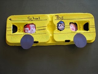 Egg Carton School Bus