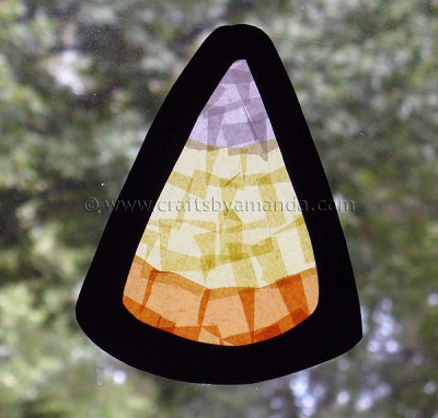 Faux Stained Glass Candy Corn