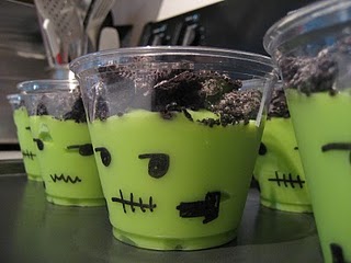 Frankenstein Pudding Cups