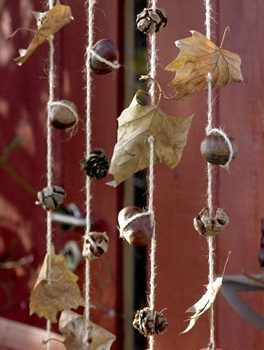 Leaf and Nut Wind Catcher Mobile