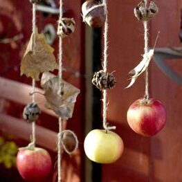 Leaf and Nut Wind Catcher Mobile