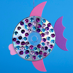 Sequined CD Fish