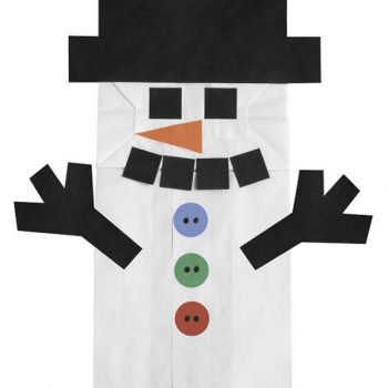 Snowman Paper Bag Puppets