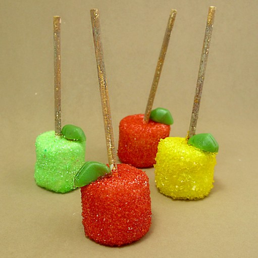 Apple Marshmallow Pops Fun Family Crafts