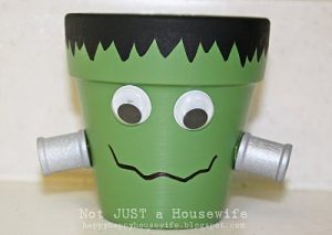 Frankenstein Clay Pot Candle Holders | Fun Family Crafts