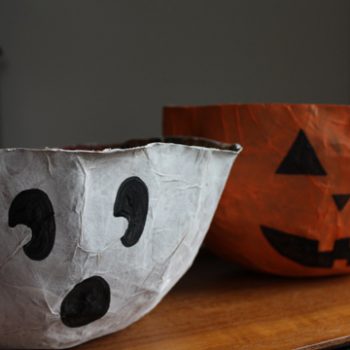 Halloween Paper Bag Bowls