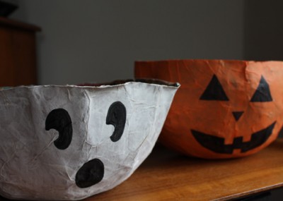 Halloween Paper Bag Bowls