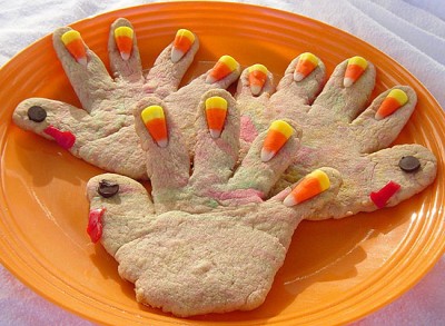 Hand Print Turkey Cookies 