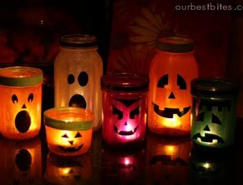 Halloween Mason Jar Lanterns