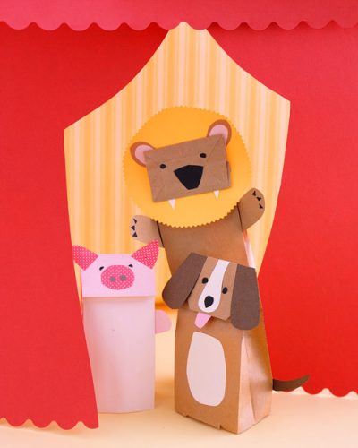Paper Bag Animal Puppets | Fun Family Crafts