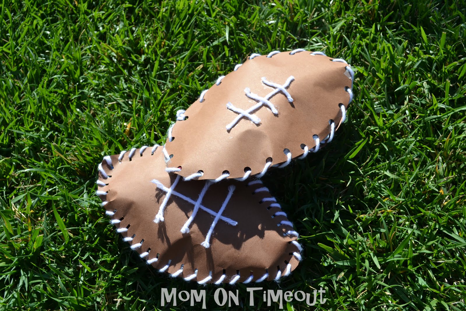 Sewn Paper Footballs | Fun Family Crafts