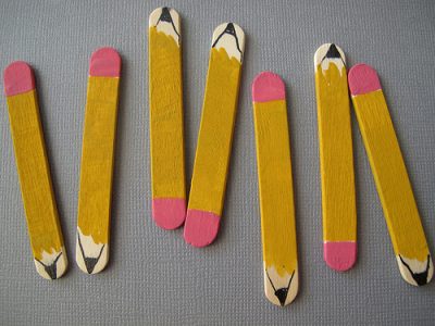 Craft Stick Pencil Magnets
