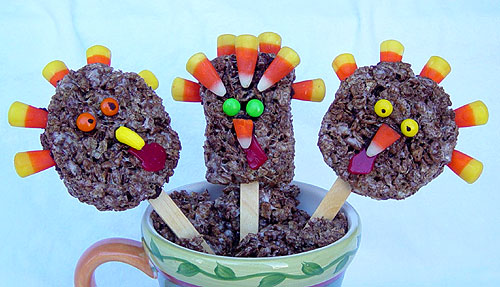 Rice Krispie Turkeys | Fun Family Crafts