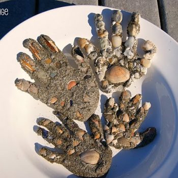 Sand Casted Handprints