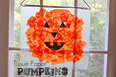 Tissue Paper Pumpkins