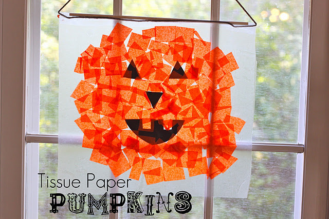 Tissue Paper Pumpkins | Fun Family Crafts