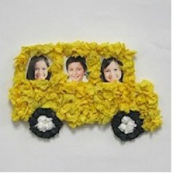 Tissue Paper School Bus Frame