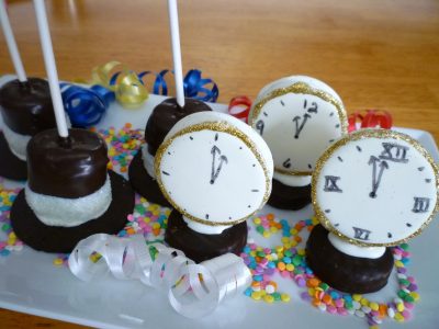 Edible New Year's Clocks and Hats