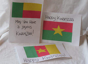 Flags of Africa Kwanzaa Cards