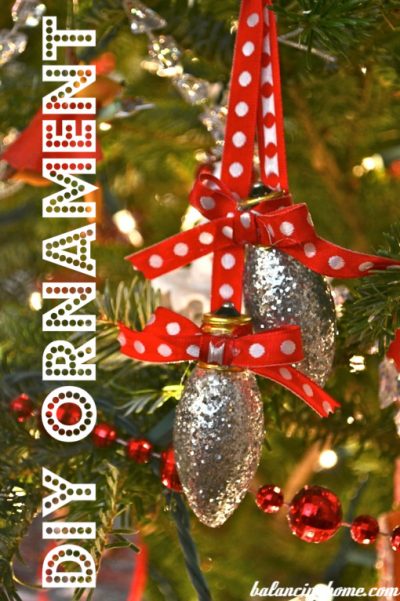 Glittery Light Bulb Ornaments