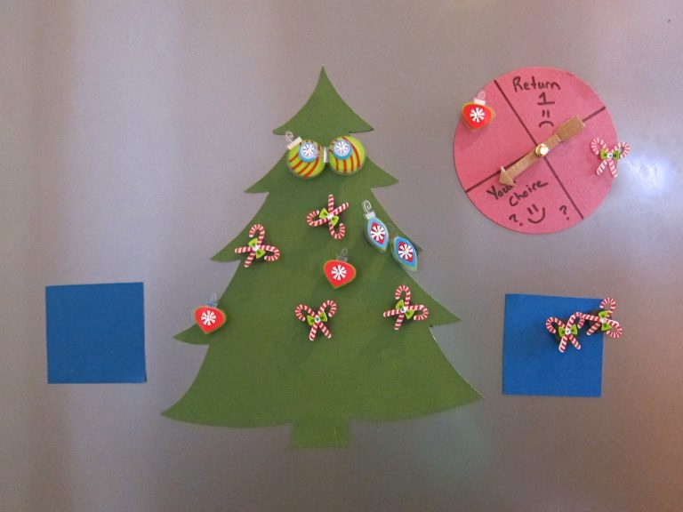 Refrigerator Christmas Tree Decorating Game Fun Family Crafts