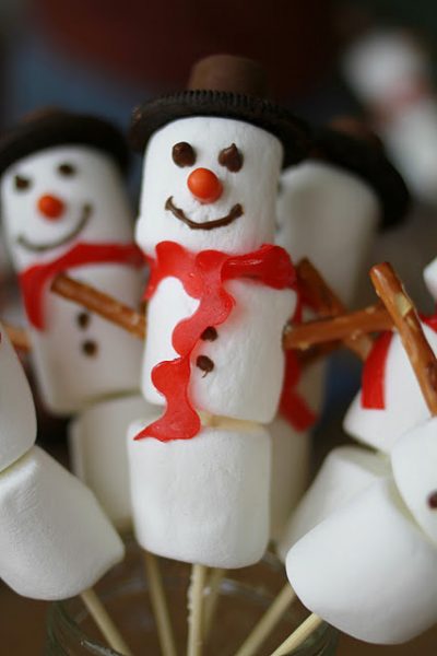 Marshmallow Snowman Kabobs