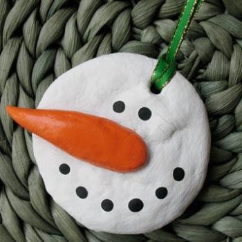 Salt Dough Snowman Ornament