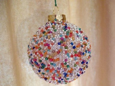 Seed Bead Ball Ornament