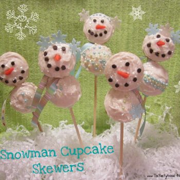 Snowman Cupcake Skewers