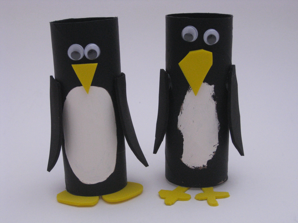 Cardboard Tube Penguins | Fun Family Crafts
