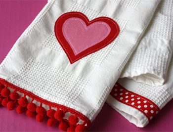 Valentine Appliqué Towels
