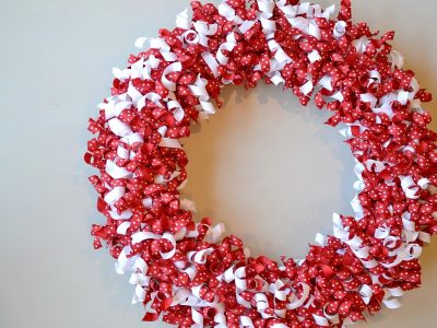 Valentine Curled Ribbon Wreath